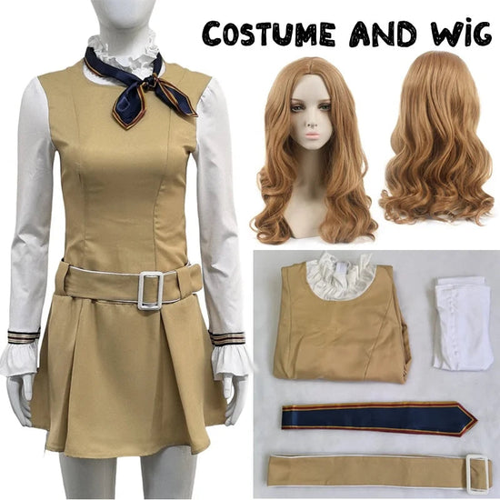 M3GAN 2.0 Megan Cosplay Costume Dress Girls Women Megan Costume Popular Clothes Brown Uniform Dress Set for Adult Comic Con SS69 54.69 Dress and Wig / M