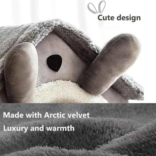 Indoor Warm Dog House Soft Pet Bed Tent House Dog Kennel Cat Bed Removable and Washable Cushion Suitable Four Season Universal