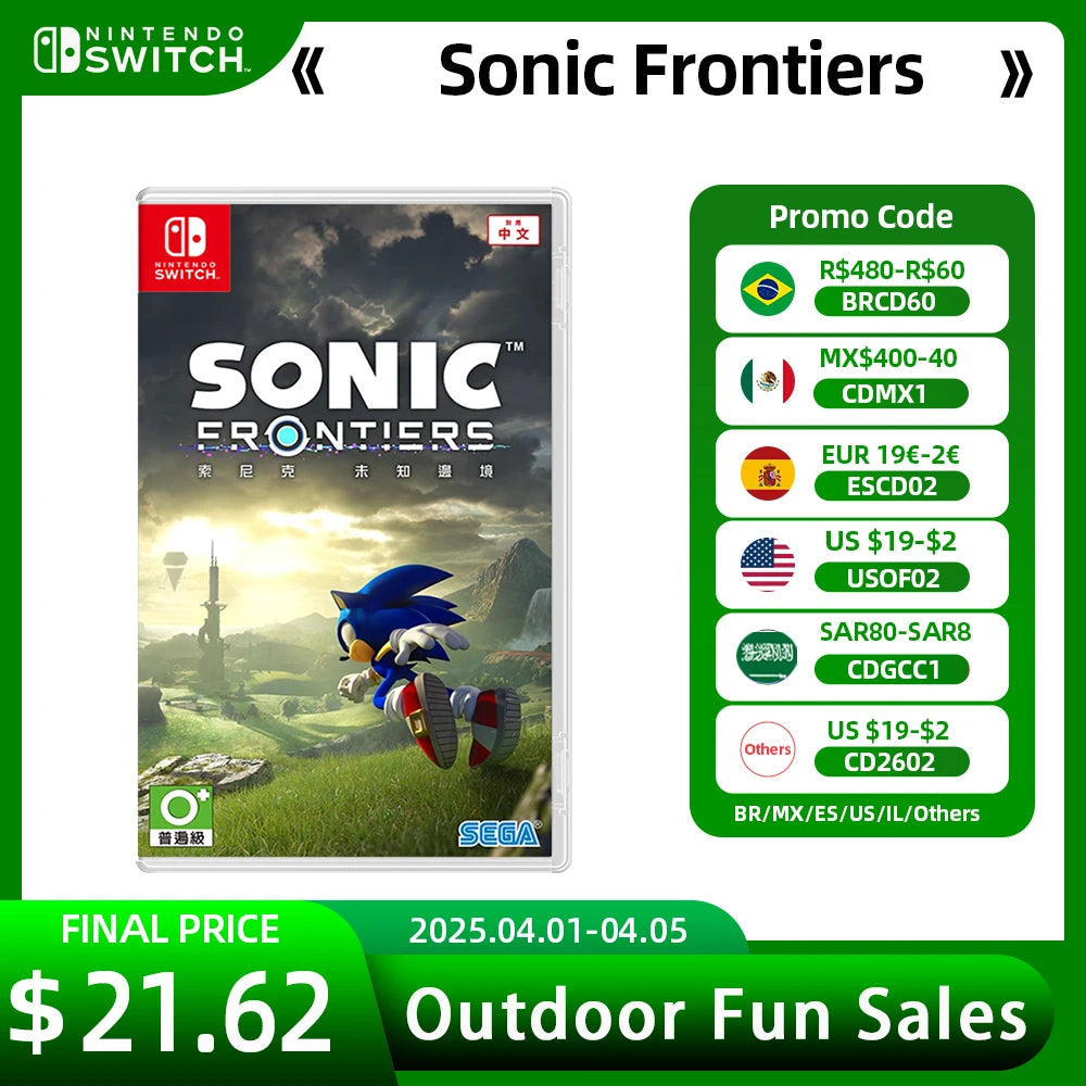 Sonic Frontiers Nintendo Switch Game Deals 100% Official Physical Game Card Action Genre for Switch OLED Lite Game Console SS69