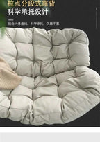 Realife Woven Rattan Rocking Chair Comfortable Soft Bag For Sitting Or Lying Lazy Rocking Chair Balcony Home Use Wrought Iron