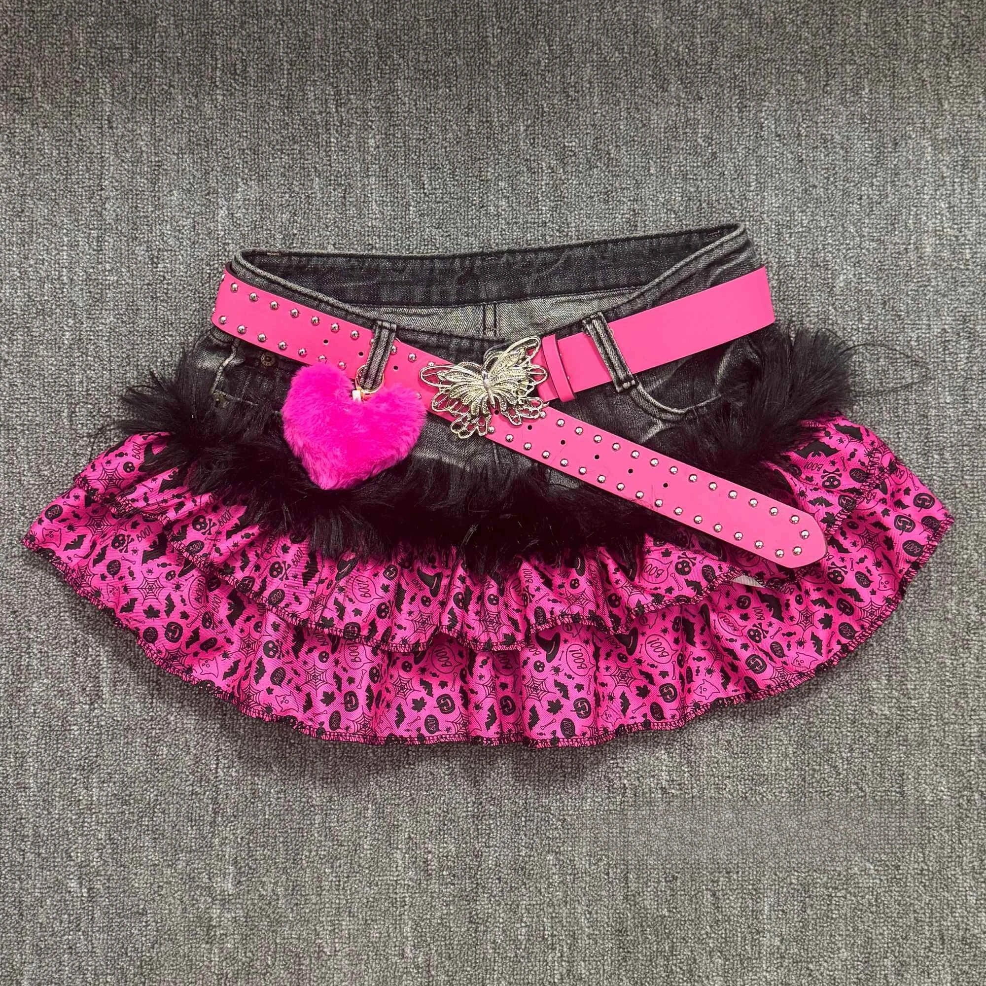2026 American Vintage Mini Skirts Women Casual Y2k Subculture Punk Retro Clothing Party Clothing Sexy Slimjean Skirts for Girls