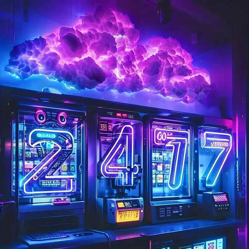 39.3inch 3D Thunder Cloud LED Ambient Light Remote and APP Control DIY Color Changing Light lamp for Game Room Party Club