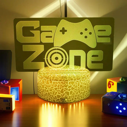 NEON GAMER 3D Lamp LED Night Light Gaming Setup RGB Children's Lamps Gamer Room Decoration Bedroom Table Lamp Personalized Gifts SS69