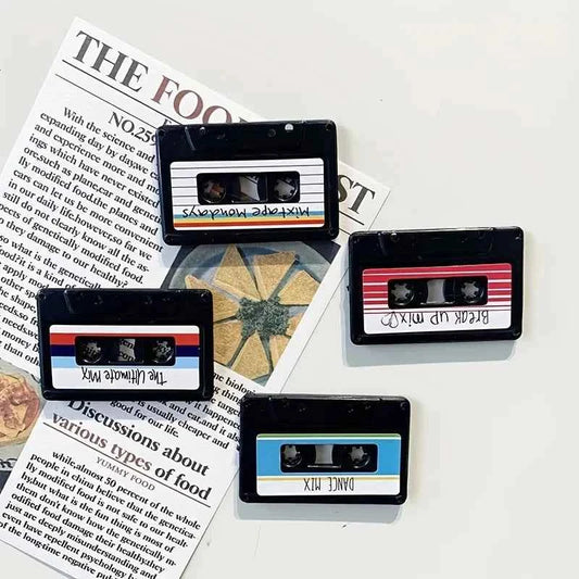 4Pcs Vintage Creative Gramophone Record Fridge Magnet Message Board Reminder Refrigerator Sticker for Home Kitchen Decoration
