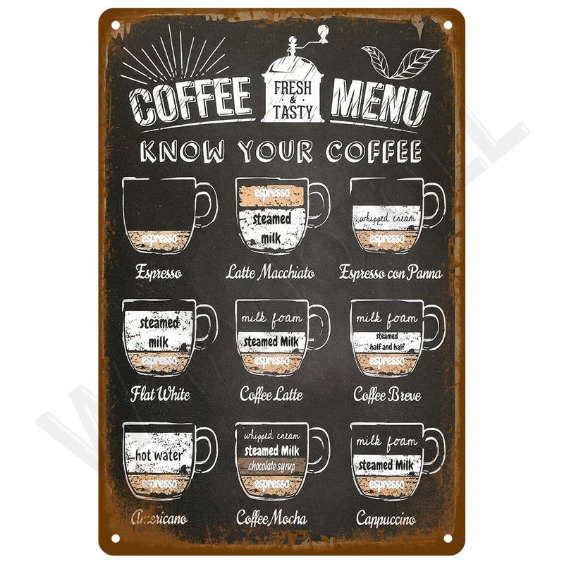 Vintage Metal Tin Sign 20x30cm Retro Wall Art for Home Bar