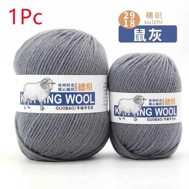 50g/Ball 100% Wool Yarn Pure Merino Thick Thread For Hand Knitting Scarf Sweater DIY Doll Woven Material