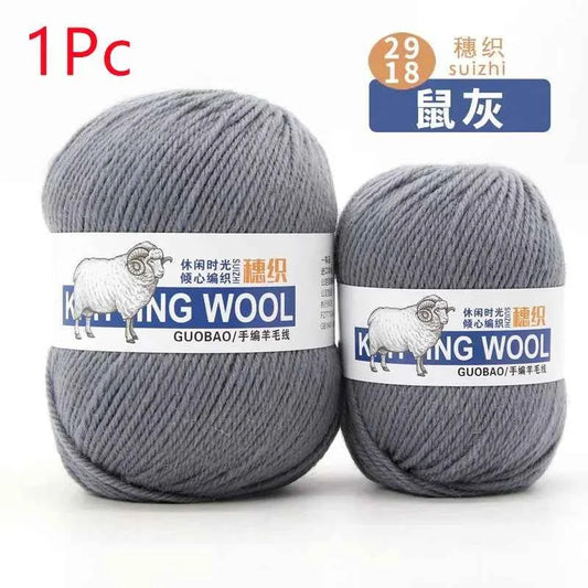 50g/Ball 100% Wool Yarn Pure Merino Thick Thread For Hand Knitting Scarf Sweater DIY Doll Woven Material