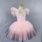 Romantic Gradient Ballet Tutu Dress Sequin Girl's Dance Skirt Modern Dance Princess Ballet Skirts Performance Costumes