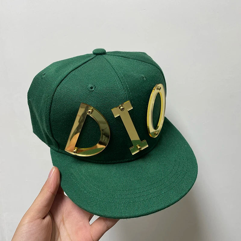 Anime JoJo Adventure Role Play Diego Brando Cos Costume Men Women Green Hat Cool Hip Hop Hat Party Accessories Baseball Cap ﻿