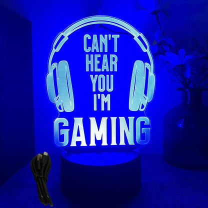 NEON GAMER 3D Lamp LED Night Light Gaming Setup RGB Children's Lamps Gamer Room Decoration Bedroom Table Lamp Personalized Gifts SS69 11.69 B7-Gaming 08