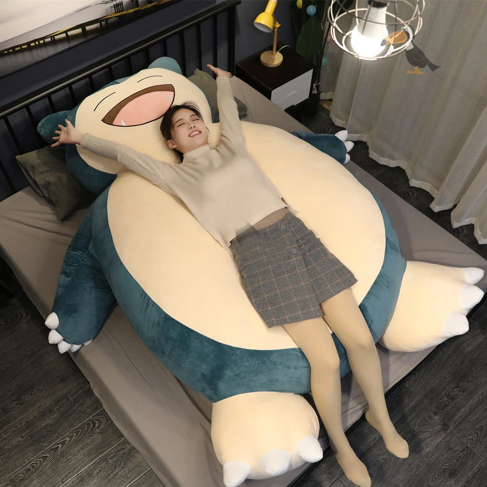 30/200cm Huge Pokemon Snorlax Anime Plush Toys Big Pokémon Plushie Kawaii Semi-finished Leather Holster Pillow Gift for Children SS69