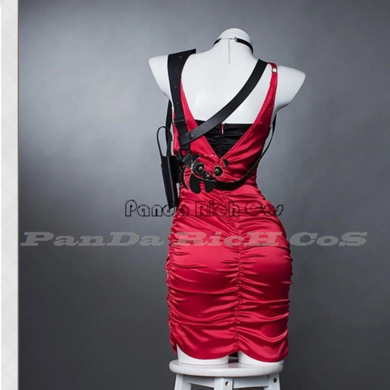 Ada Wong Resident Evil Red Cheongsam Cosplay Dress for Women