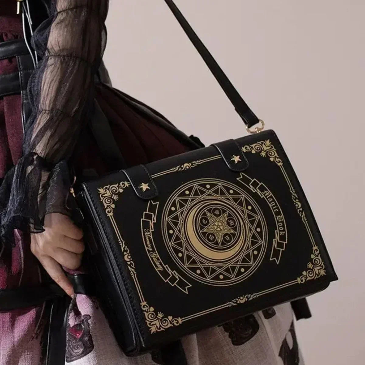 SS69 Harajuku Vintage Shoulder Bag, Y2K Gothic Square Messenger Tote