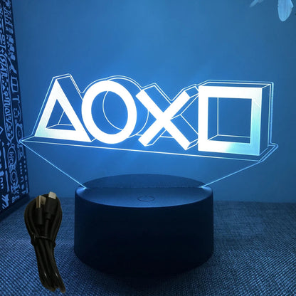 NEON GAMER 3D Lamp LED Night Light Gaming Setup RGB Children's Lamps Gamer Room Decoration Bedroom Table Lamp Personalized Gifts SS69 10.69 B7-Gaming 10