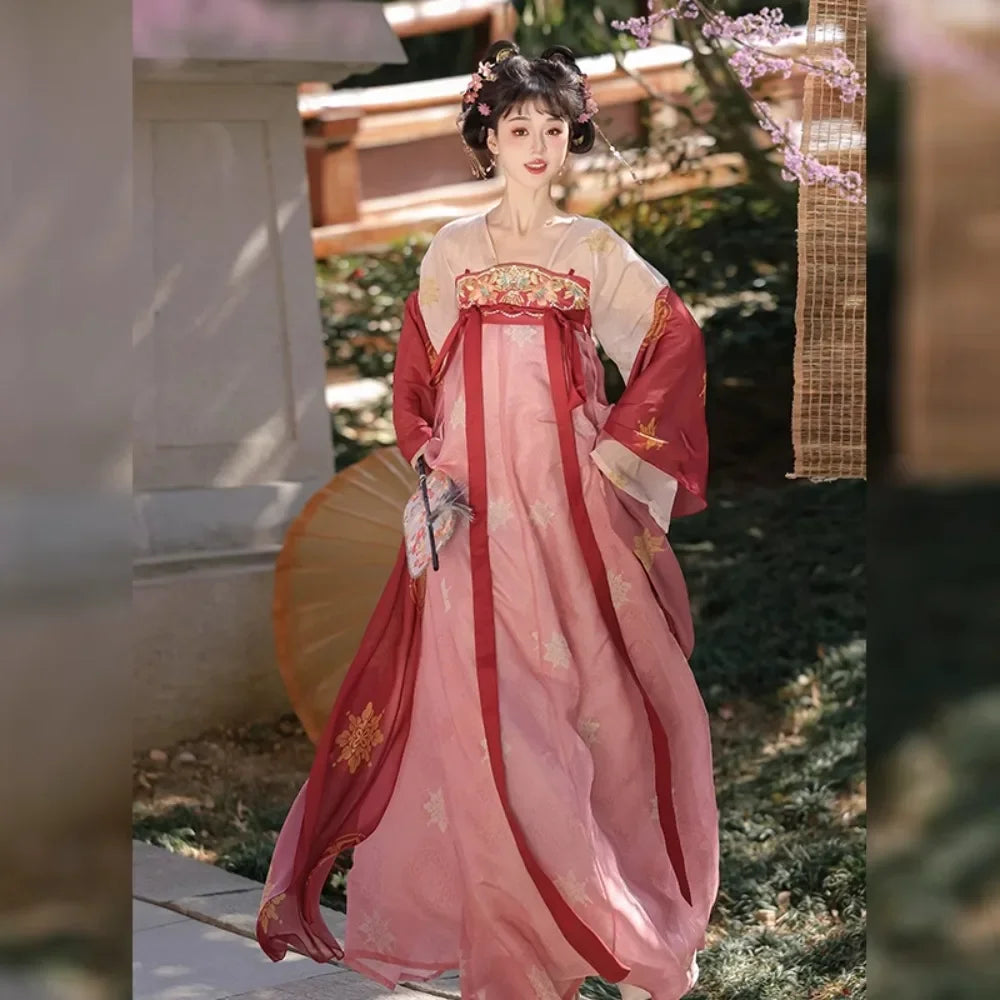 Women's Traditional Chinese Hanfu Polyester Fairy Dance Costume