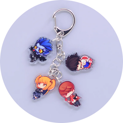 Game Anime Peripheral Keychain 10 Styles 4 in 1 Arcylic Cartoon Figures Keyrings Kawaii Key Chain Accessories SS69 6.69 03