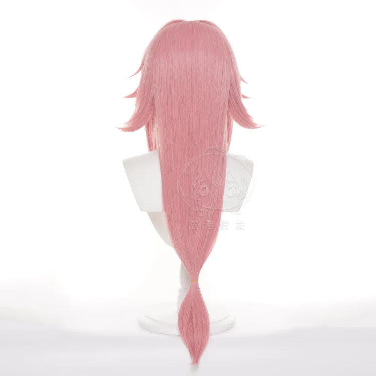 Genshin Impact Yae Miko Cosplay Costume with Wig, Ears, and Tail