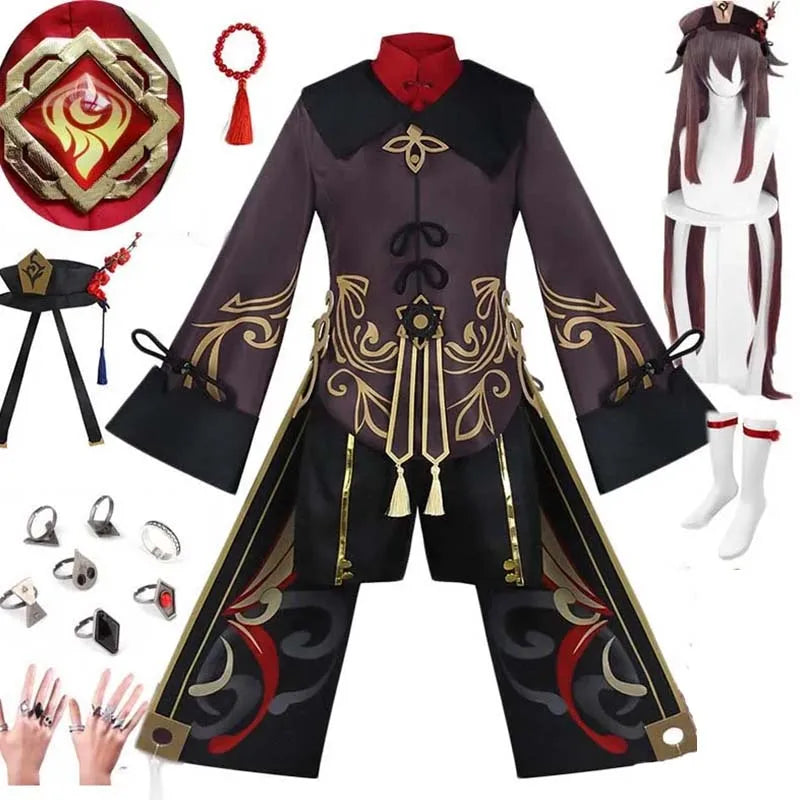 Hu Tao Genshin Impact Cosplay Dress Set for Women