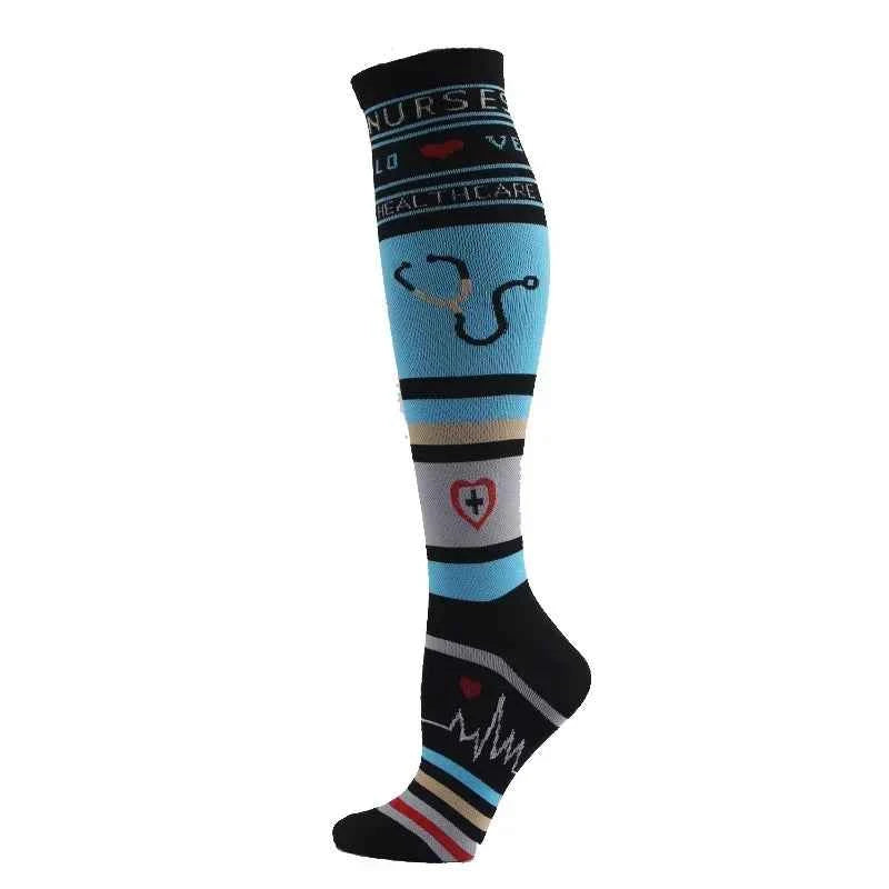 Compression Socks Varicose Veins Blood Circulation Pregnancy 20-30mmhg Nurse Socks Men Women Marathon Golf Cycling Sports Socks