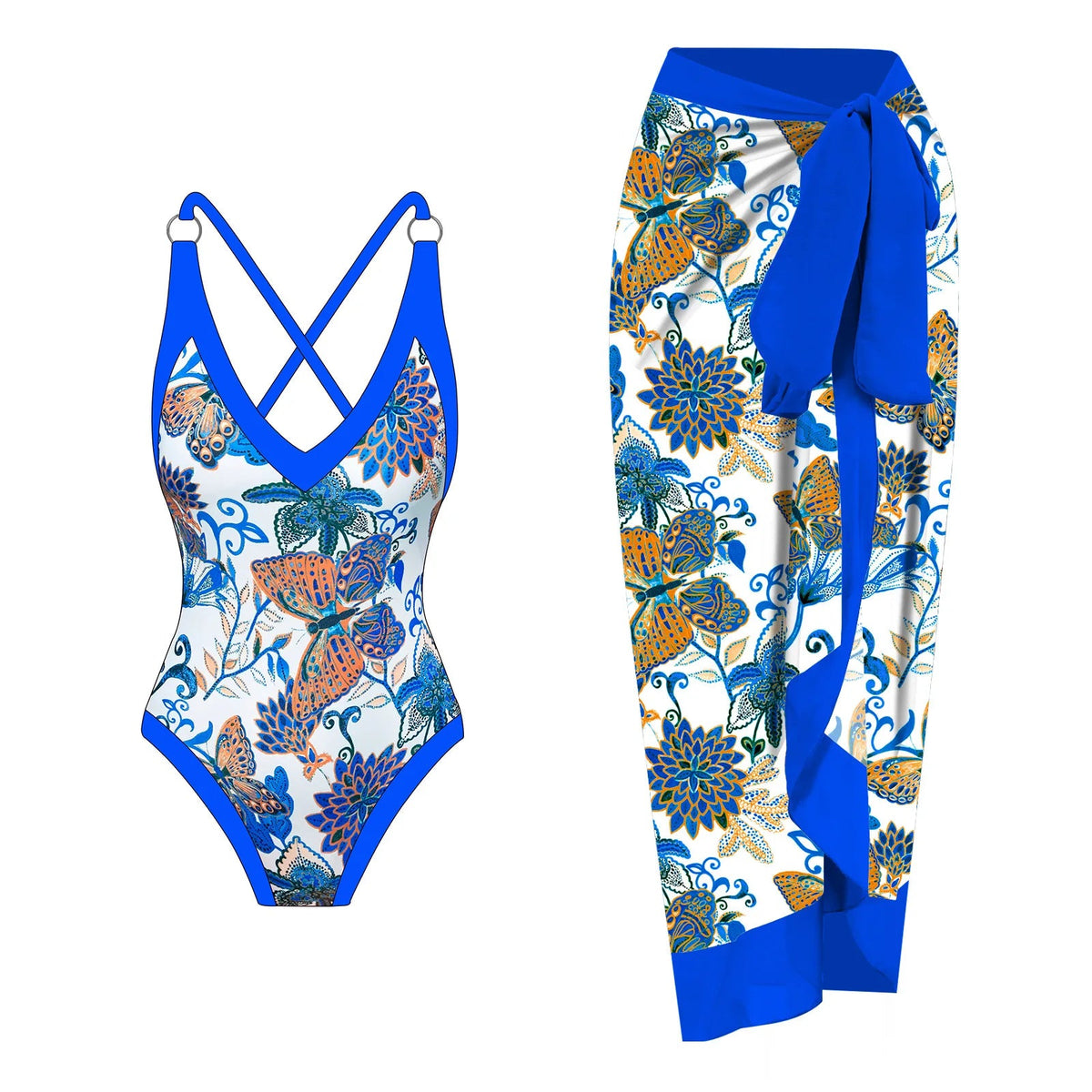 2023 New Arrival Push Up Women Bikini Set Floral Printed Ruffle Bikinis Strappy Bandage Swimwear Brazilian Biquini Bathing Suit SS69