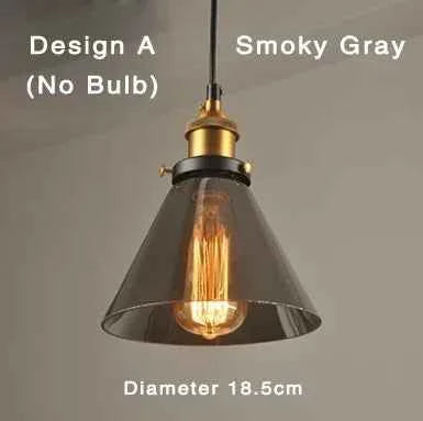 The Nordic Loft Modern Bedroom Pendant Lamp with Clear Gray Amber Vintage Pendant Lights Dining Glass Hanging Light Fixtures