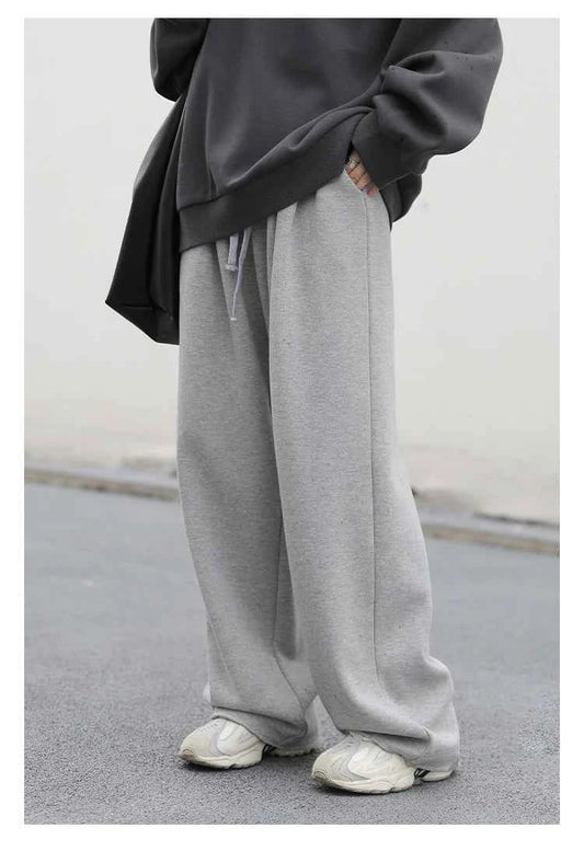 CHIC VEN Women's Pant Streetwear Solid Loose New Drawstring Sports Casual Trousers High Waisted Pants Autumn Winter 2025