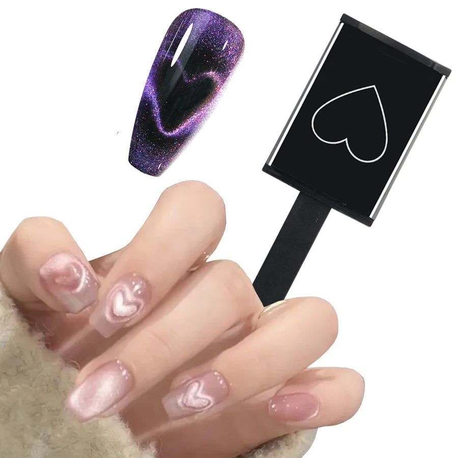 Nail Art Tools Cat Eye Magnetic Rod Powerful Heart-Shaped Magnet for Cateye Gel Polish Decoration SS69