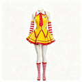 Anime Restaurant Waiter Uniform Virtual Idol Dress Cosplay Red Yellow Dress Woman Adult Stage Uniform Halloween Party