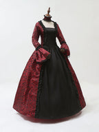 Cosplay Marie Antoinette Dress Medieval Flare Sleeve Victorian Party Formal Gown Renaissance Gothic Floral Robe