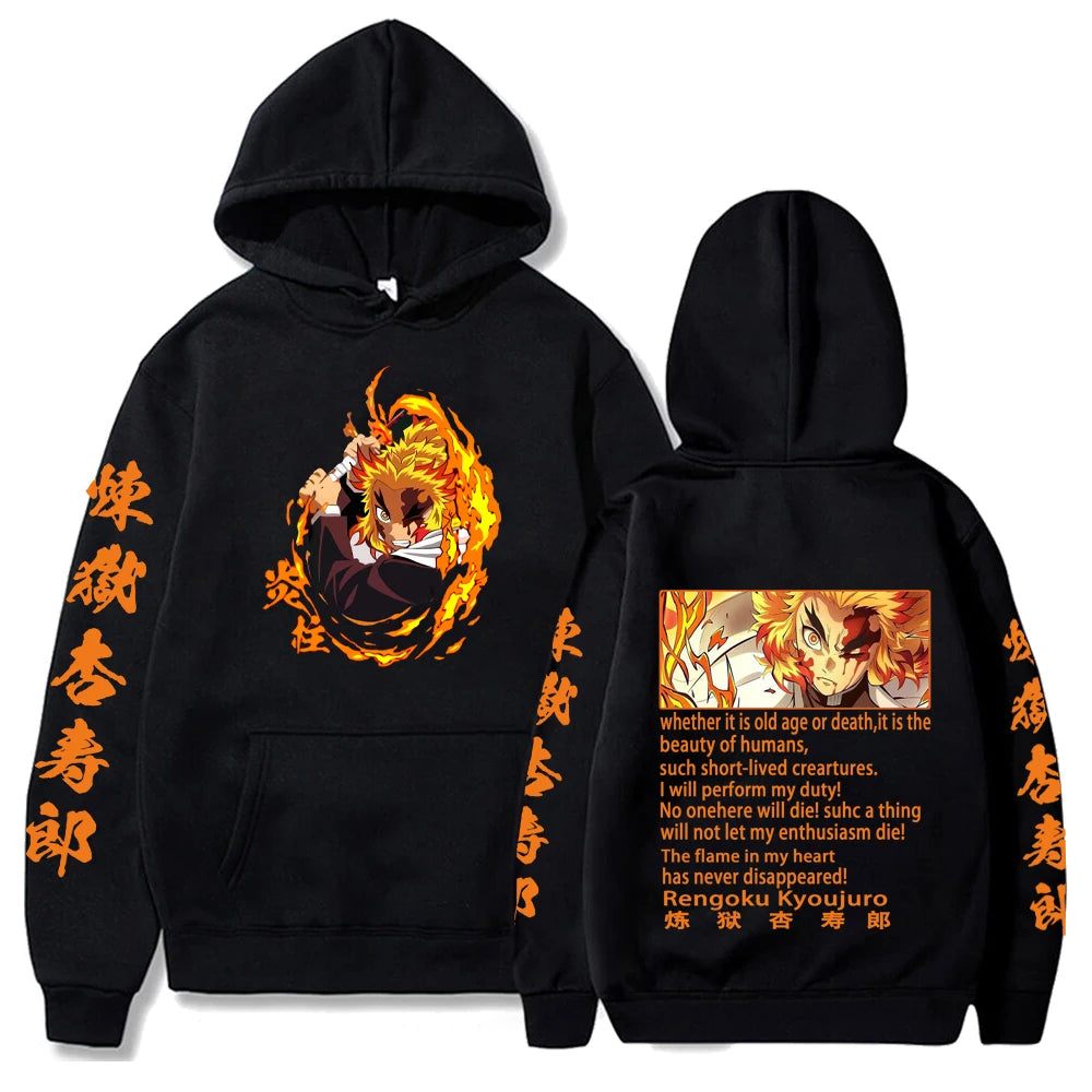 Harajuku Demon Slayer Plus Size Hoodie Kamado Nezuko Graphic Print Women Sweatshirts Long Sleeve Fashion Female Streetwear SS69