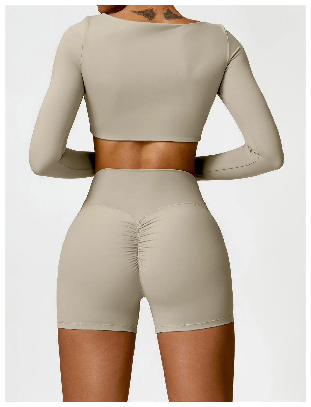 2PCS Yoga Suit Sports Set Women Quick-Drying Gym Set Women Tracksuit Running Workout Long Sleeve Sports Shirt Yoga Clothing SS69