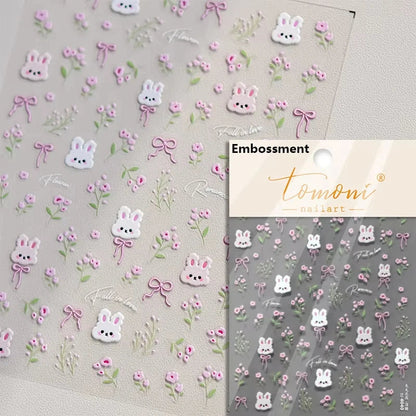 Cute Jelly Pink Cat Paw Print Nail Sticker Kawaii Pink Black Cat Claw 5D Embossed Self-Adhesive Nail Art Sticker Nail Art Decal SS69 7.69 TO4040