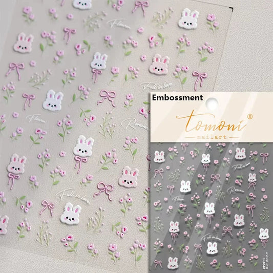 Cute Jelly Pink Cat Paw Print Nail Sticker Kawaii Pink Black Cat Claw 5D Embossed Self-Adhesive Nail Art Sticker Nail Art Decal SS69 7.69 TO4040