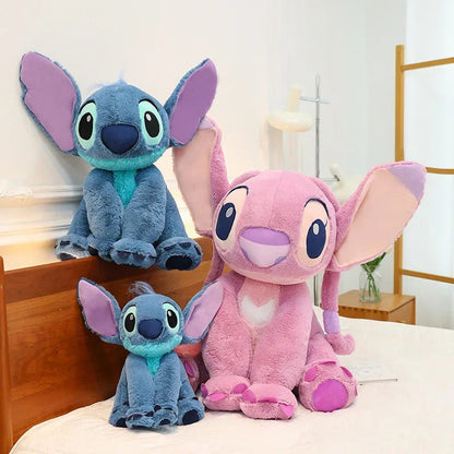 40/50CM Anime Cartoon Disney's Lilo & Stitch Kawaii Girl Plush Dolls Cute Angel Large Plush Toys Girl's Christmas Birthday Gifts SS69