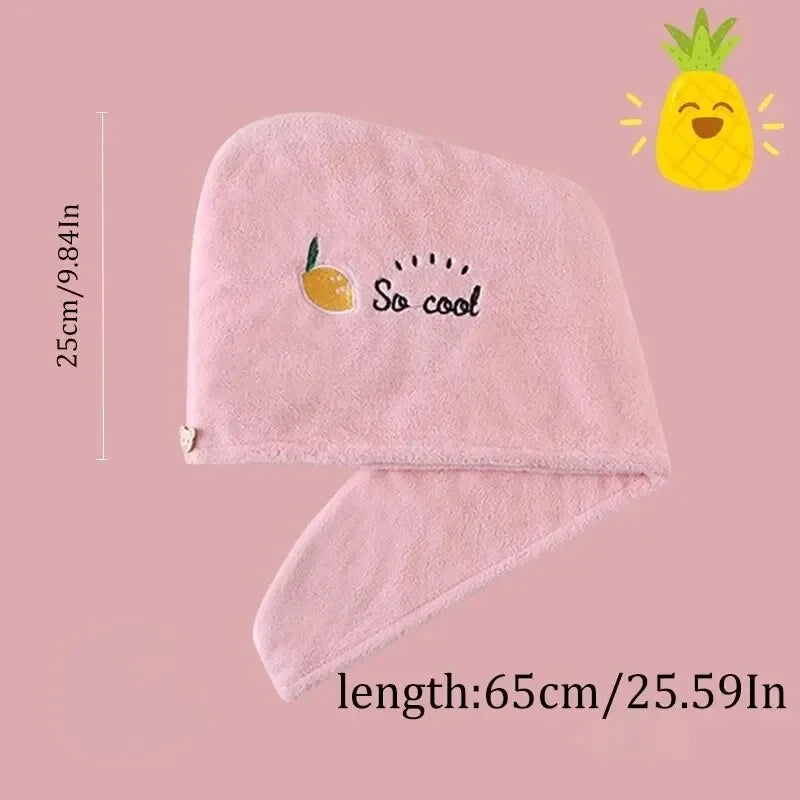 1pc Quickly Dry Hair Hat Super Absorbent Soft Bathroom Women Head Towels Girls Cute Hair Towel Hair Dry Wrap Bonnets SS69