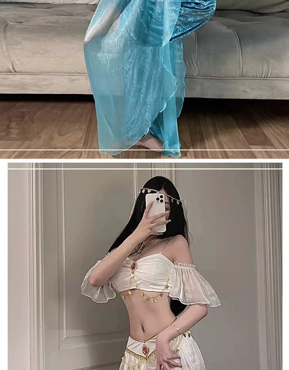 SS69 Egyptian Queen Cosplay Costume Set - Women's Knit Belly Dance Outfit
