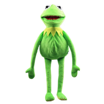 Anime Kermit The Frog Funny Kawaii Plush Doll Hand Puppet Schoolbag Frog Cute Plush Toy Ventriloquist Performance Props For Baby