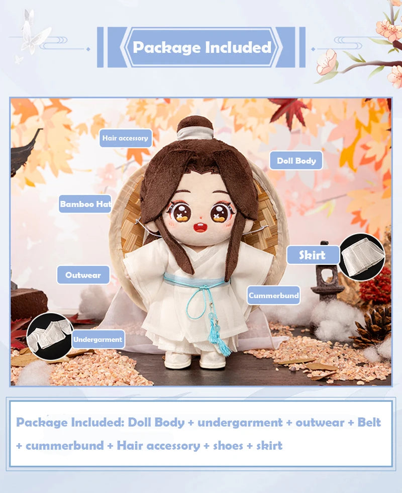 Anime Tian Guan Ci Fu Xie Lian Plush Doll TGCF Stuffed Toy Plushies Heaven Official’s Blessing Change Suit Dress Up Toy 20cm SS69