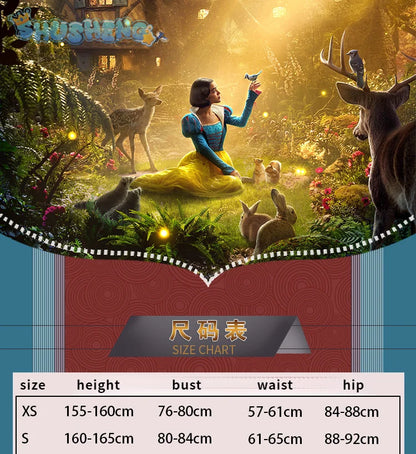 New Movies of 2025 Snow White cosplay Costume Adult and Child Sizes Fairy Tale Sweet Princess Dress Halloween Ball Woman Uniform - SS69