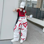 summer junior Girls Love Graffiti Casual Pants teenager girl Casual Hip Hop cargo pants kids Dance pants children clothes SS69