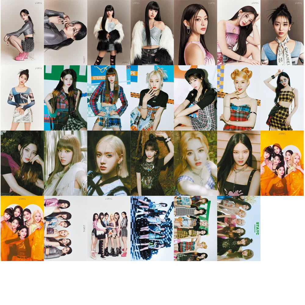 50 Cards / Set Stayc New Album Laser Card Lomo Card Girl Group Print Photo Card Beautiful Photo Fan Girl Gift Small Card Kpop SS69