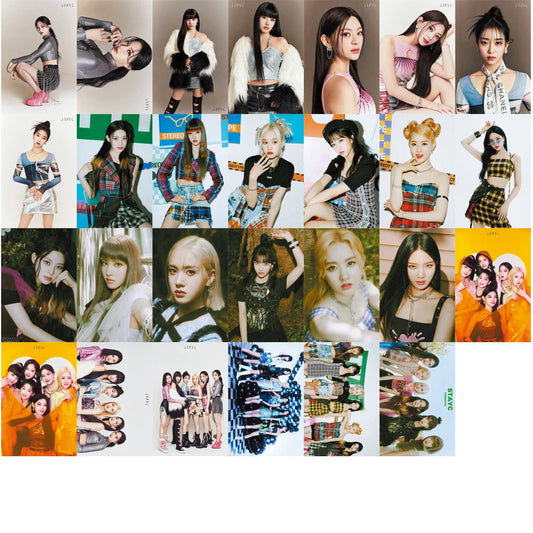 50 Cards / Set Stayc New Album Laser Card Lomo Card Girl Group Print Photo Card Beautiful Photo Fan Girl Gift Small Card Kpop SS69