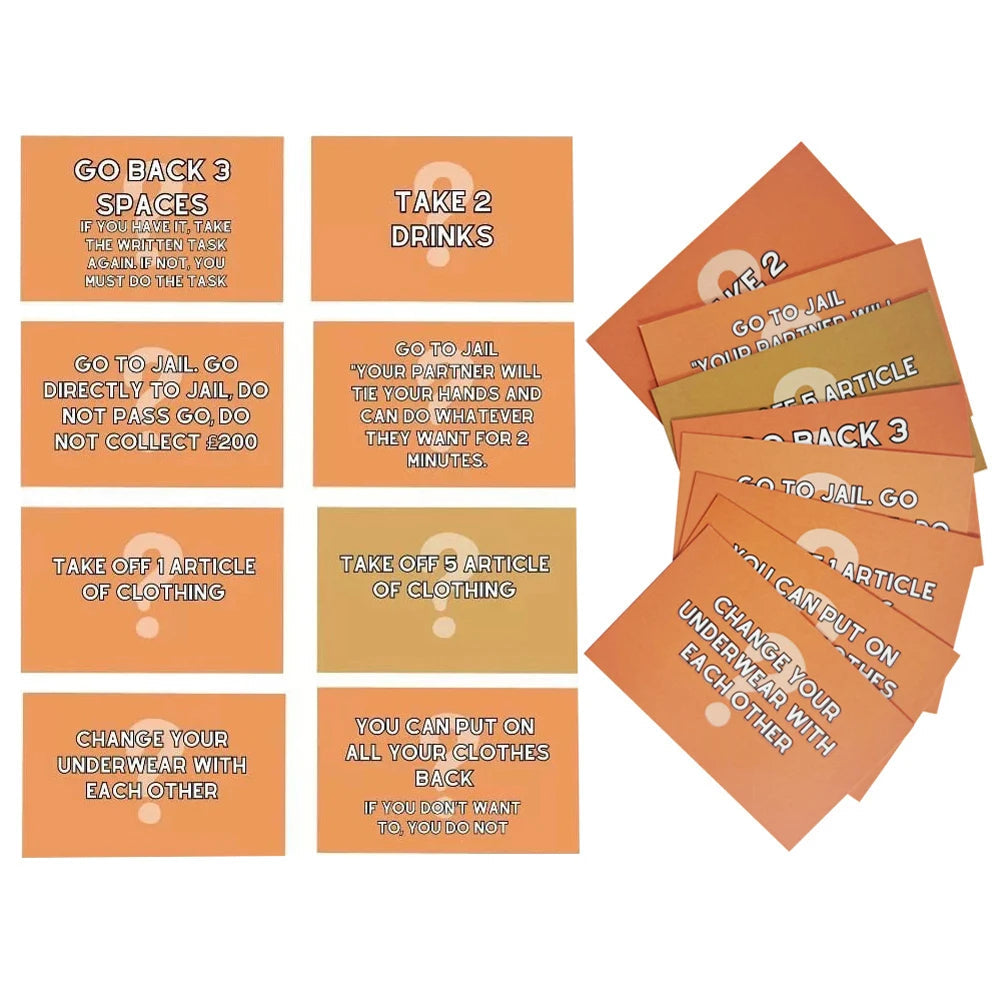 Adultopoly Board Game Couple Board Game Interactive Relationship Card Game Portable Couple Game Valentines Gifts for Him Her SS69