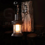 JIANKEXING Vintage Industrial Wood & Metal Wall Sconce