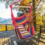 Outdoor Thickened Canvas Hammock/hammock accessories，Camping Outdoor Swing Net Hed Anti Rollover Striped Hanging Chair Hammock