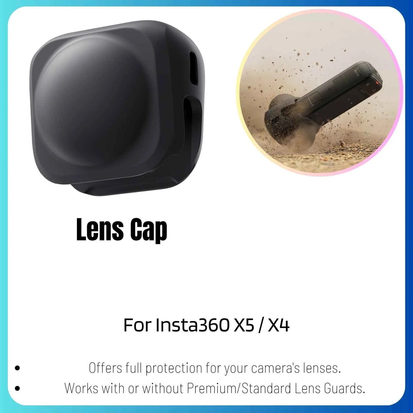 Insta360 X5 Original Accessories Collection Lens Cap Premium Guards Screen Protector Metal Frame Charging Case Battery Pack