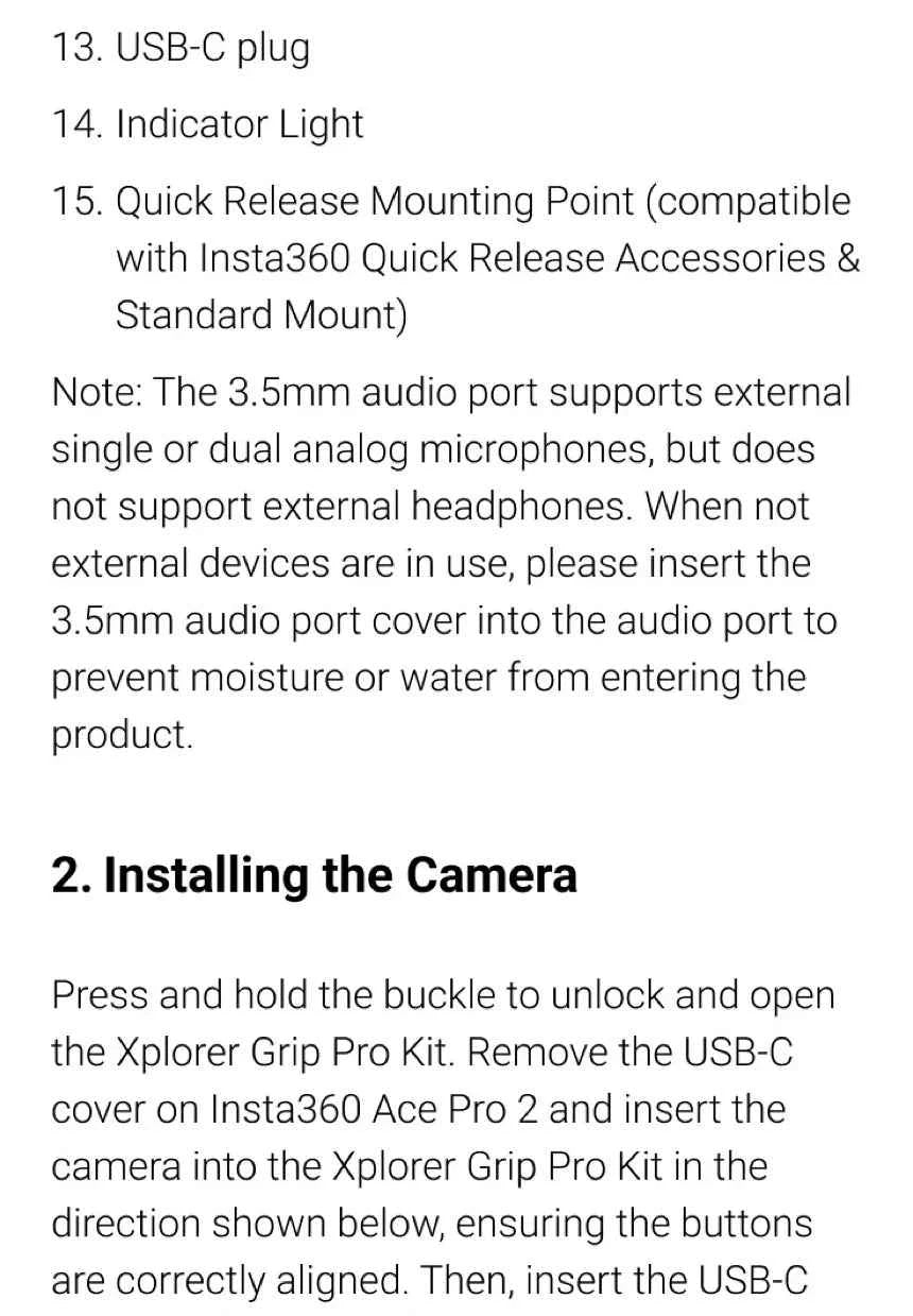Insta360 Xplorer Grip Pro Kit Built-in 2010mAh Battery Handle Street Photography for Insta 360 Ace Pro 2 Original Accessories