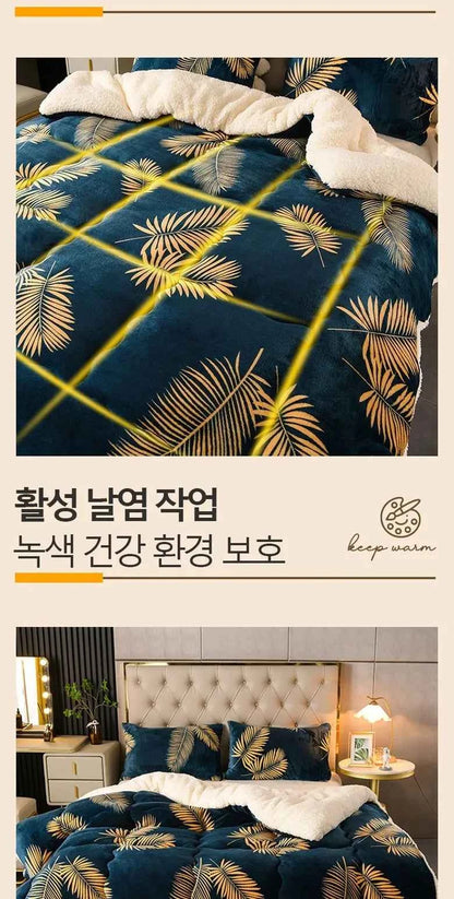 Winter Bedding Thick Quilt Blanket Thickened Warm Flannel Fleece Comforter for Cold Nights Set Bed Duvets Quilts the Blankets