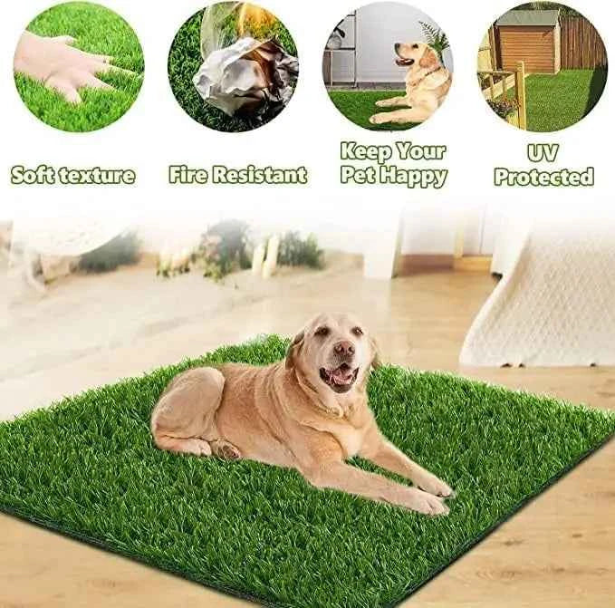 Aritificial Realistic Grass Pad, Simulation Pet Lawn Mats, Thick Synthetic Fake Mat For Outdoor Garden Patio Landscape Dog Pet S