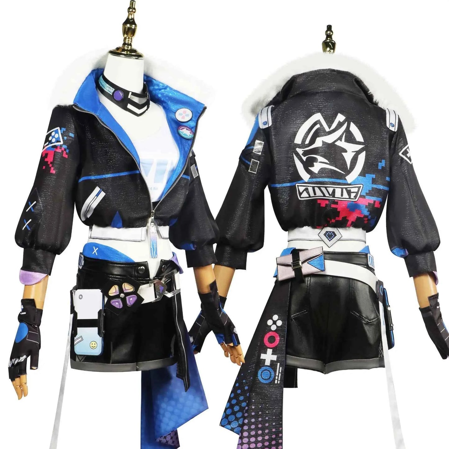 Silver Wolf Full Set Cosplay Costume Game Honkai Start Rail Silver Wolf Cosplay Costumes Wig Outfit Uniform With Accessories